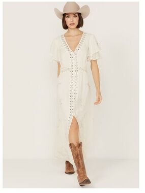 shyanne women's floral lace split leg maxi dress Leanne Floral Midi Dress main image 0
